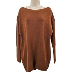BY ANTHROPOLOGIE Merino Wool Oversized Sweater Orange Size S